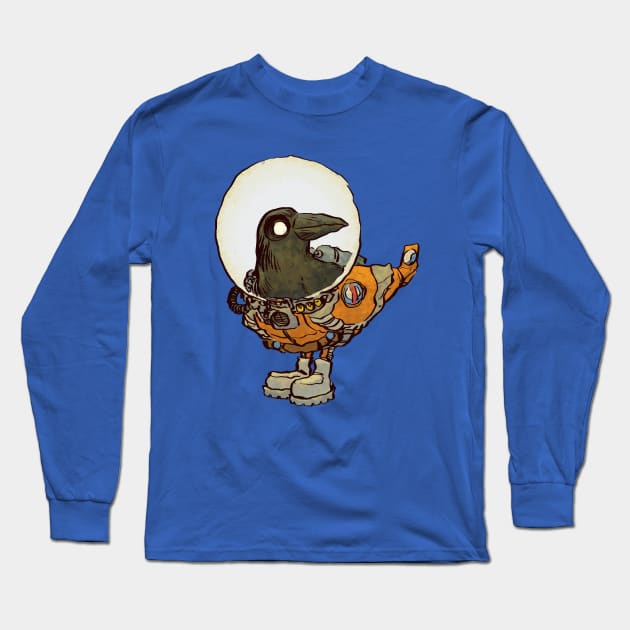 Space Crow Long Sleeve T-Shirt by jesse.lonergan